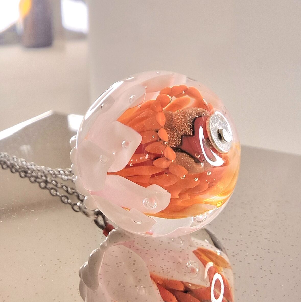 Perle SOFONISBA_Orange_blanc