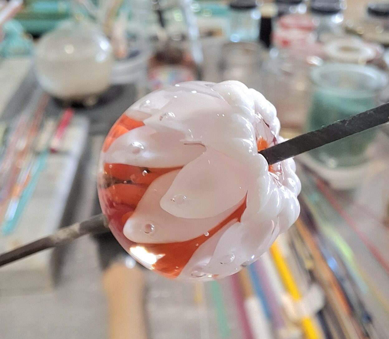 Perle SOFONISBA_Orange_blanc